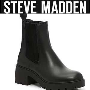 Steve Madden Phyllis Combat Boot- Black